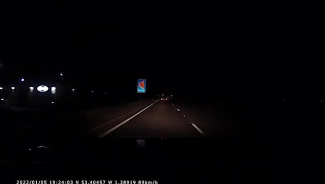 Dashcam footage shows terrifying near-miss on smart motorway — Credit: SWNS