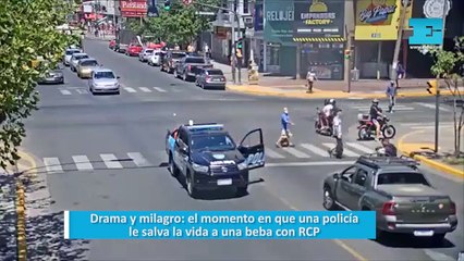 Drama y milagro: el momento en que una policía le salva la vida a una beba con RCP