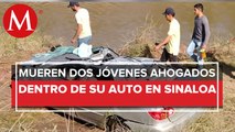 Vehículo cae a un canal y mueren dos jóvenes ahogados en Sinaloa