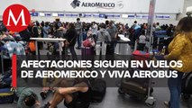 Suman otros siete los vuelos cancelados en Aeroméxico y Viva Aerobus por covid-19