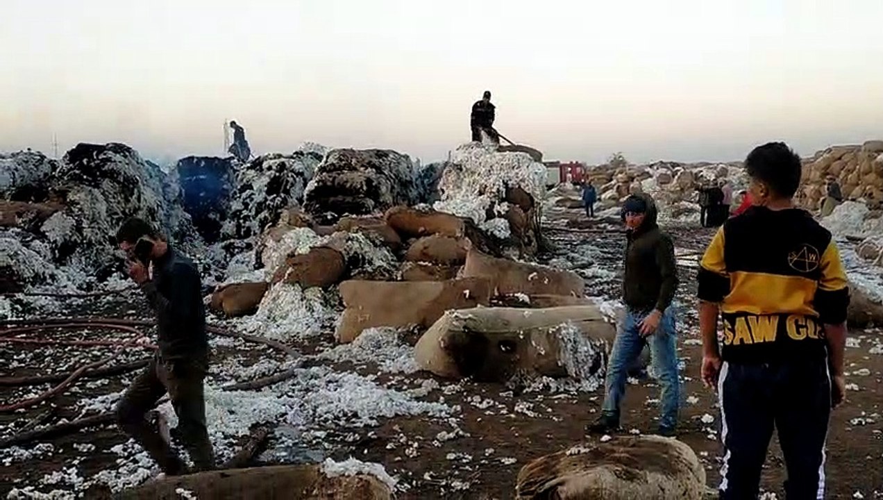 اندلاع حريق هائل فى شونة محلج قطن بالغربية والدفع بقوات الحماية المدنية للسيطرة على النيران
