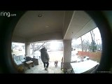 Doorbell Camera Captures Bad Fall on Slippery Steps