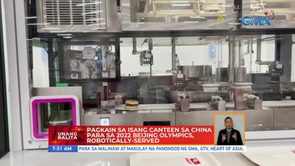 Pakain sa isang canteen sa China para sa 2022 Beijing Olympics, robotically-served | UB