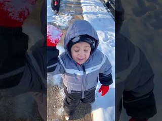 Twin Boys Have Hilarious Snowball Fight