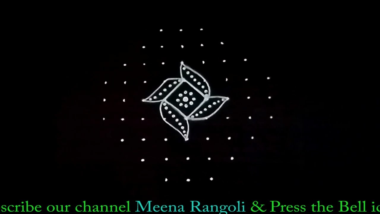 Lotus flower rangoli design - sankranthi rangoli - pongal kolam - tamara muggulu