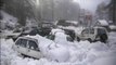 Heavy snowfall on hills, snow increased the difficulties