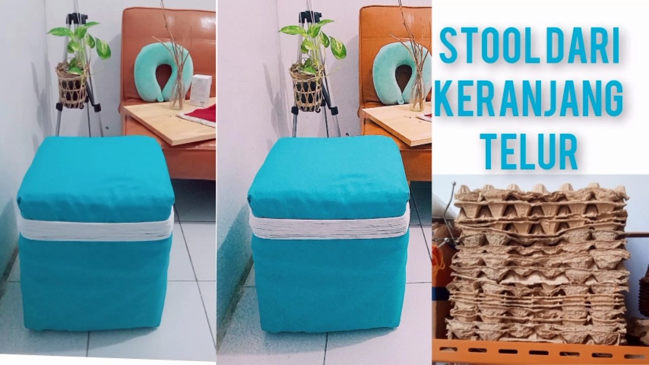 DIY stool dari keranjang telur