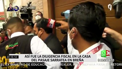 Pedro Castillo: Fiscalía intervino en casa de Breña para solicitar videos de las cámaras de seguridad