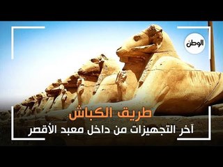 آخر تجهيزات حفل الكباش من داخل معبد الأقصر.. «انتظروا افتتاح عالمي»