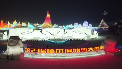 Çin'de "Uluslararası Buz ve Kar Heykel Festivali"