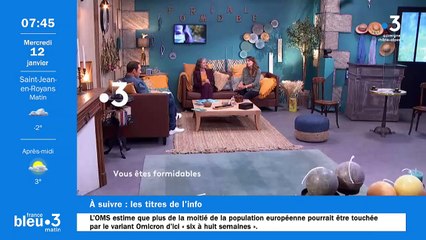 12/01/2022 - Le 6/9 de France Bleu Drôme Ardèche en vidéo