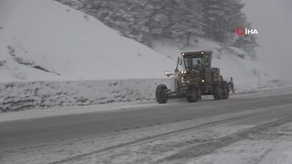 Tokat'ta kar yağışı yüksek kesimlerde etkili oldu