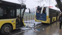 Sarıyer'de İETT Otobüsleri çarpıştı