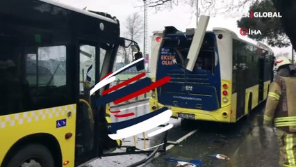 Sarıyer'de iki İETT otobüsü çarpıştı