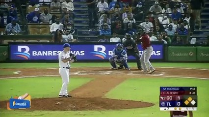 Alberto remolca dos, Gigantes blanquean al Licey