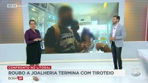 Um assalto a uma joalheria no litoral terminou com tiroteio entre criminosos e polícia.