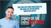 Ano ang iba pang nakasaad sa inilabas na department order ng DOTR? | Stand for Truth