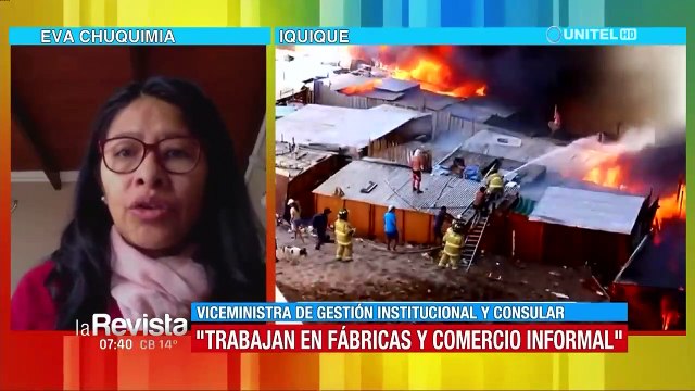 Gobierno cuantifica más de 100 familias bolivianas afectadas por voraz incendio en Iquique