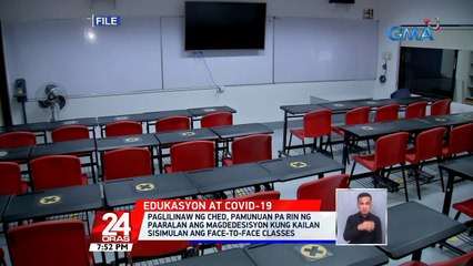 Limitadong face-to-face classes sa mga kolehiyo at unibersidad na nasa Alert level 3... | 24 Oras