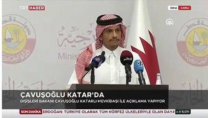 Reuters muhabiri, Çavuşoğlu’na "Katar’a para almaya mı geldiniz?" deyince TRT yayını kesti