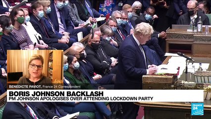 UK PM Boris Johnson apologises for attending lockdown party
