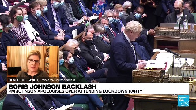 UK PM Boris Johnson apologises for attending lockdown party