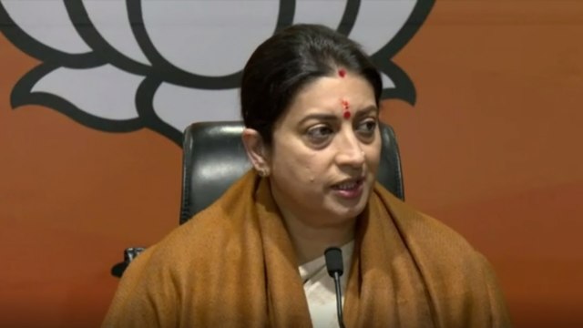Smriti Irani cites AajTak sting on PM’s security lapses