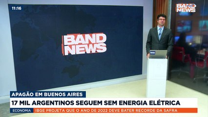 17 mil argentinos continuam sem energia, depois do apagão em Buenos Aires que atingiu ontem mais de 70 mil usuários.Saiba mais em youtube.com.br/bandjornalismo#BandNews #Argentina