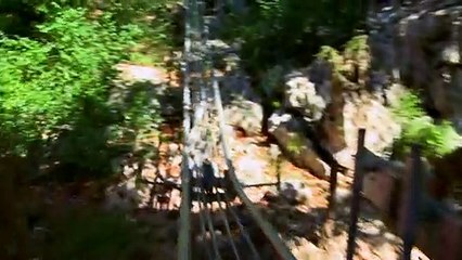 Enjoying Scary roller coaster ride