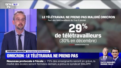 Seuls 29% des actifs français ont télétravaillé la première semaine de janvier