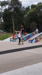 Grandpa Takes a Some Tumbles at Skate Park