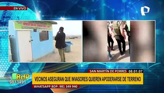SMP: vecinos denuncian a invasores de apoderarse de parque y lotizar terrenos a S/20 mil