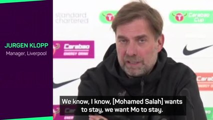 Télécharger la video: ‘Salah wants to stay at Liverpool’, insists Klopp