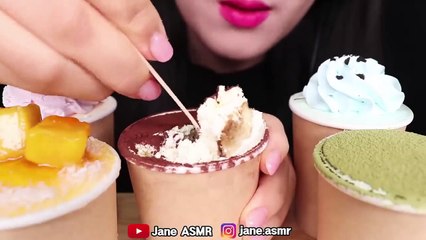ASMR TIRAMISU PARTY, STRAWBERRY, GREEN TEA, MANGO CAKE, MUKBANG VIDEO