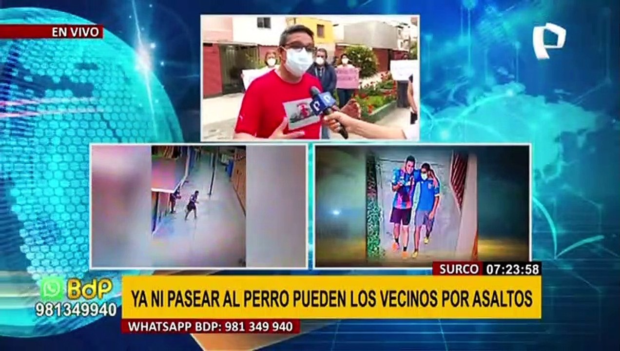 Vecinos de Surco ya no pueden ni pasear a sus mascotas por la delincuencia