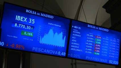El Ibex 35 suma un 0,16 % en los 8.770 puntos