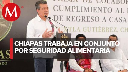 Rutilio Escandón firma con convenio por seguridad alimentaria