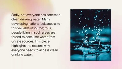The Importance of Clean Drinking Water | Tyler Sadek