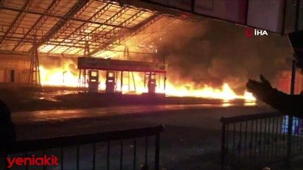 İdlib'de benzin istasyonunda patlama: Ölü ve yaralılar var