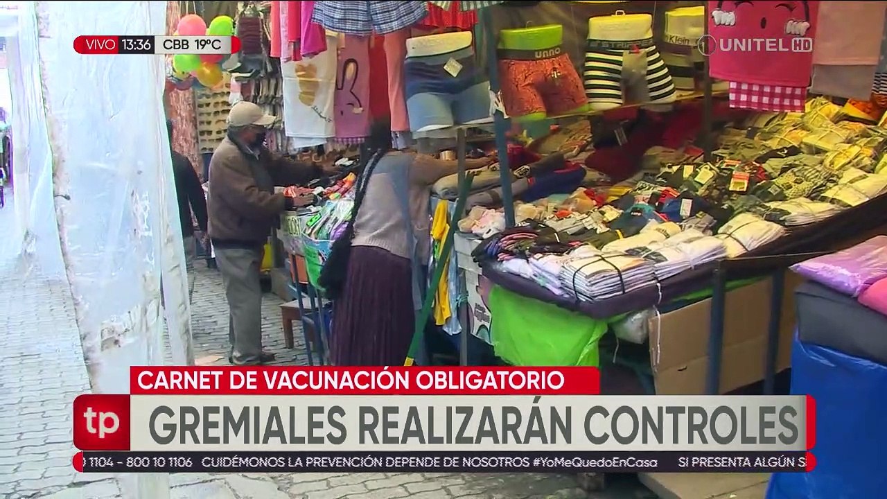 Gremiales en La Paz deberán portar carnet de vacunación contra el coronavirus
