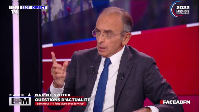 Covid-19: pour Éric Zemmour, il faut arrêter avec ces mesures d'urgence, il faut apprendre à vivre avec le virus