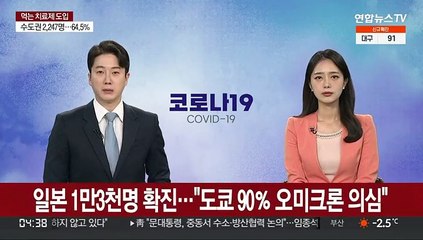 일본 1만3천명 확진…"도쿄 90％ 오미크론 의심"