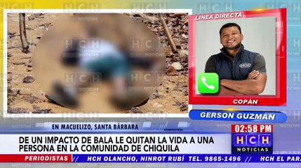 ¡Ejecutado de un certero balazo, hallan a hombre en Macuelizo, Santa Bárbara!