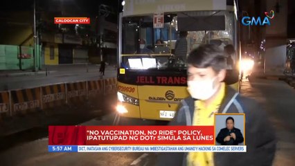 "No vaccination, no ride" policy, ipatutupad ng DOTr simula sa Lunes | UB
