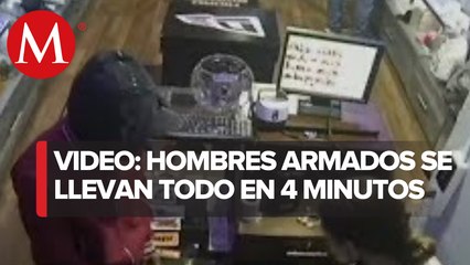 Captan momento de robo de una tienda en Aguascalientes