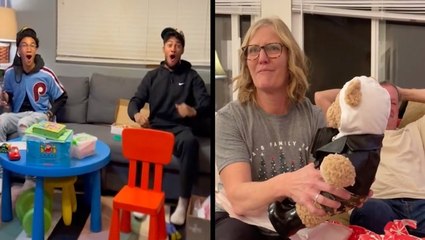 Brothers Surprised With New PlayStations & Hearing Late Son's Voice For Christmas
