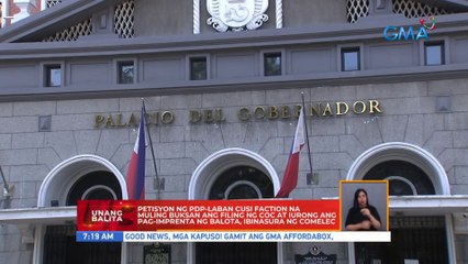 Petisyon ng PDP-Laban Cusi Faction na muling buksan ang filing ng COC at iurong ang pag-imprenta ng balota, ibinasura ng Comelec | UB