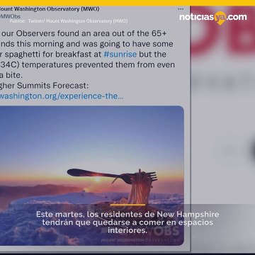 Spaguetti congelado debido a las bajas temperaturas