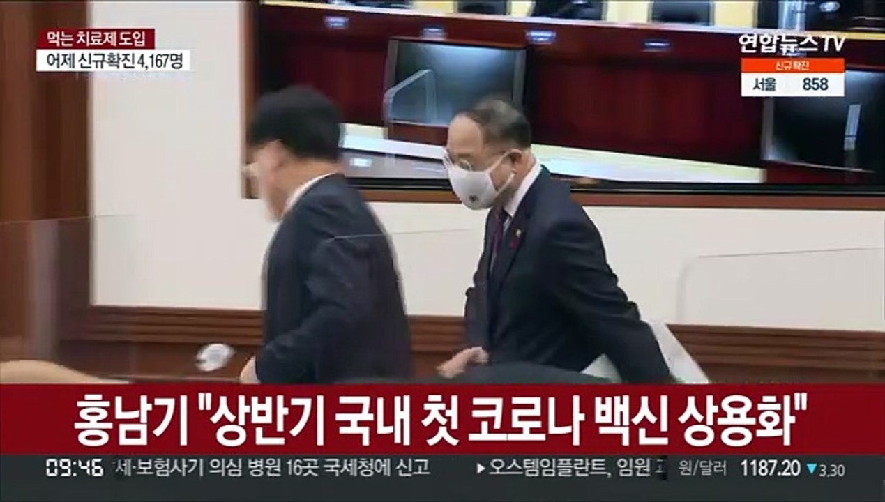 홍남기 "상반기 국내 첫 코로나 백신 상용화"