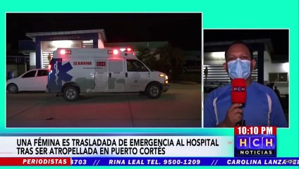 Mujer resulta herida tras ser atropellada por un taxi en Puerto Cortés
